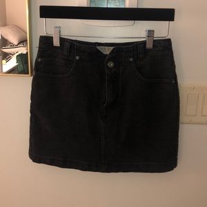 black denim skirt